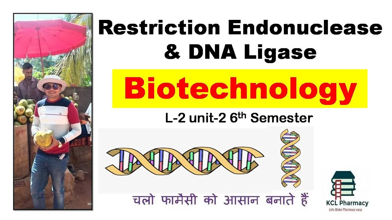 Restriction Endonuclease & DNA Ligase Enzymes -Brief Introduction | L-2 Unit-2 Biotechnology 6th sem