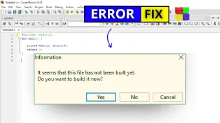 CodeBlocks Fix - It seems that this file has not been built yet