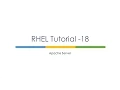 RHEL Tutorial 18 Apache Server Linux Tutorials Linux Apache Configuration