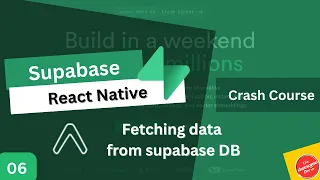 Supabase Tutorial Fetching data from supabase DB