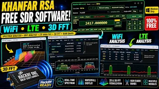 This FREE SDR Software is INSANE Khanfar Spectrum Analyzer HackRF WiFi LTE 3D FFT