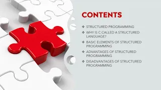 Structured programming Basic elements of structured programming C programming language concepts