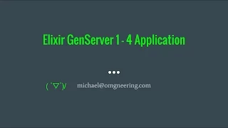 Elixir Application part 1