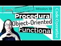 10 Procedural VS Object-Oriented VS Functional Java Beginner Series Code Operative