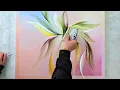 Download Lagu How I Created This Dreamy Sponge Background / Blending Acrylics / Botanical Abstract Painting