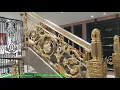 TLK-A97 super luxury brass stair railing in shining K gold color