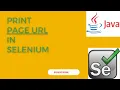 Print page URL in Selenium Java