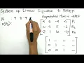 Matrix Analysis in Systems of Linear Equations - Augmented Matrix Row Echelon Form RREF