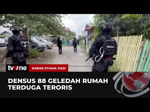 Detik-detik Densus 88 Geledah Rumah Terduga Teroris di Palu