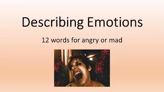 English Lesson - Synonyms for Mad Angry
