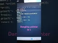 Dangling Pointer In C