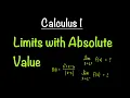 Finding Limits of Functions with Absolute Value Calculus 1 Math with Professor V