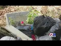 Trash dirt found covering gravestones at Oakland Cemetery in Cranston