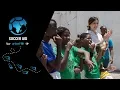 Soccer Aid for Unicef Gemma Chan meets children affected by violence in Jamaica