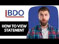 How To View Statement Of Account In BDO Online 2025 How To Get BDO Bank Statement Online