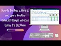 Configure Award and Spend Positive Behavior Badges Using the List View in Focus