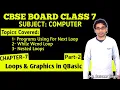 CBSE Class 7 Computer Chapter 7 Loops Graphics in QBasic QBasic Tutorial Part 2 NCERT