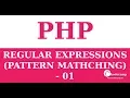 Php Core 37 Regular Expression Pattern Matching - 01