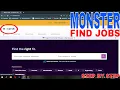 How To Find Jobs On Monster Jobs