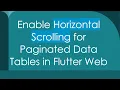 Enable Horizontal Scrolling for Paginated Data Tables in Flutter Web