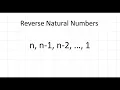 First N Natural Numbers in Reverse