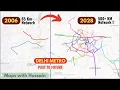 Past Present and 500 KM FUTURE network of Delhi Metro