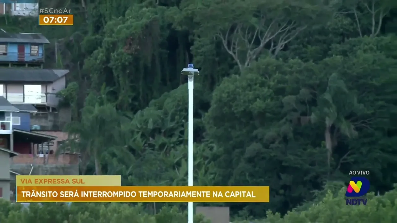 Trânsito da Via Expressa Sul, em Florianópolis, será interrompido a partir desta segunda-feira