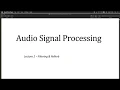 Audio Signal Processing - Filtering Reverb