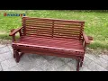 wood porch glider bench for patio