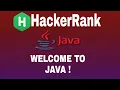 1 Welcome to Java Hackerrank Java Solution English Explanation