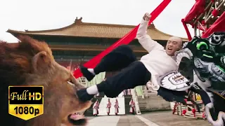 Download The Kung fu master flies up to defeat the fierce lion with the \ MP3