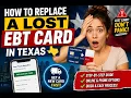 How to replace a lost EBT card in Texas