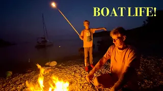 Episode 203 – Boat Life! Running From Scary Storms and Beach Fires!
