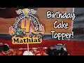 DIY Monster Jam Birt ay Cake Topper DIY with Cricut