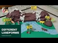 Model of different hill plateau plain fun activity