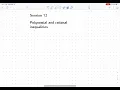 Lesson 12 Polynomial and Rational Inequalities - intro and example 1