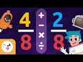 OPERATIONS WITH FRACTIONS for Kids - Addition Subtraction Multiplication and Division Compilation