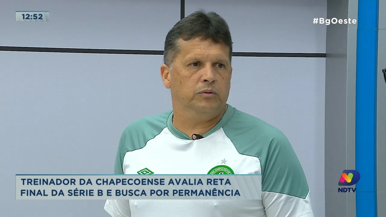 Treinador da Chapecoense avalia reta final da Série B e busca por permanência