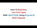 MVC AngularJS Binding Data To Table Using LINQ TO SQL c 4 6