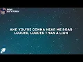 Katy Perry - Roar (Lyrics)