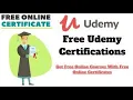 Learn For Free With Udemy 22 Free Online Courses with Certificates