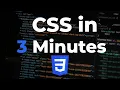 Learn CSS in 3 Minutes