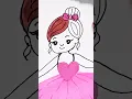 Cute Ballerina drawing for kids