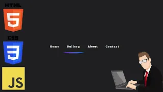 How to create an Animated Navigation Menu Indicator HTML CSS JavaScript