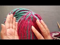 Two-color brioche hat decreases a Knittycat s Knits tutorial