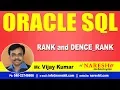 RANK and DENCE - RANK in SQL Oracle SQL Tutorial s Mr Vijay Kumar