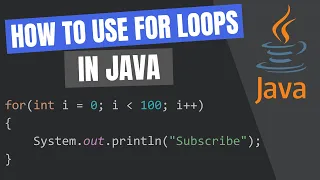 How to use FOR LOOPS in Java
