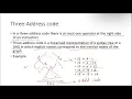 Intermediate Code Generation 5 Three Address Code Generation