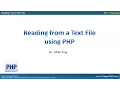 31100 - Using PHP to Read from a Text File