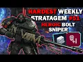 Sniper DEFEATS The MOST Toxic Weekly Stratagem With HEROIC Bolt Sniper Space Marine 2